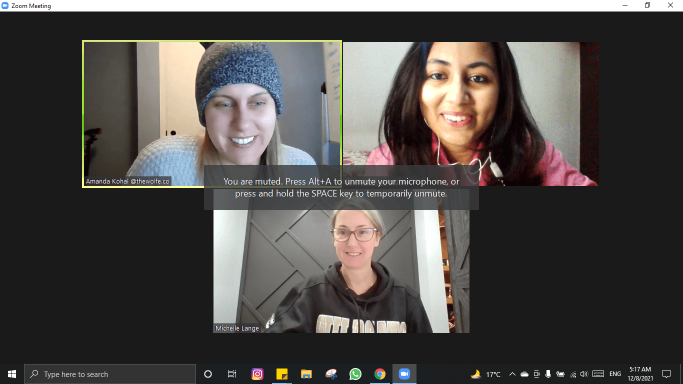 Zoom clarity session with clients