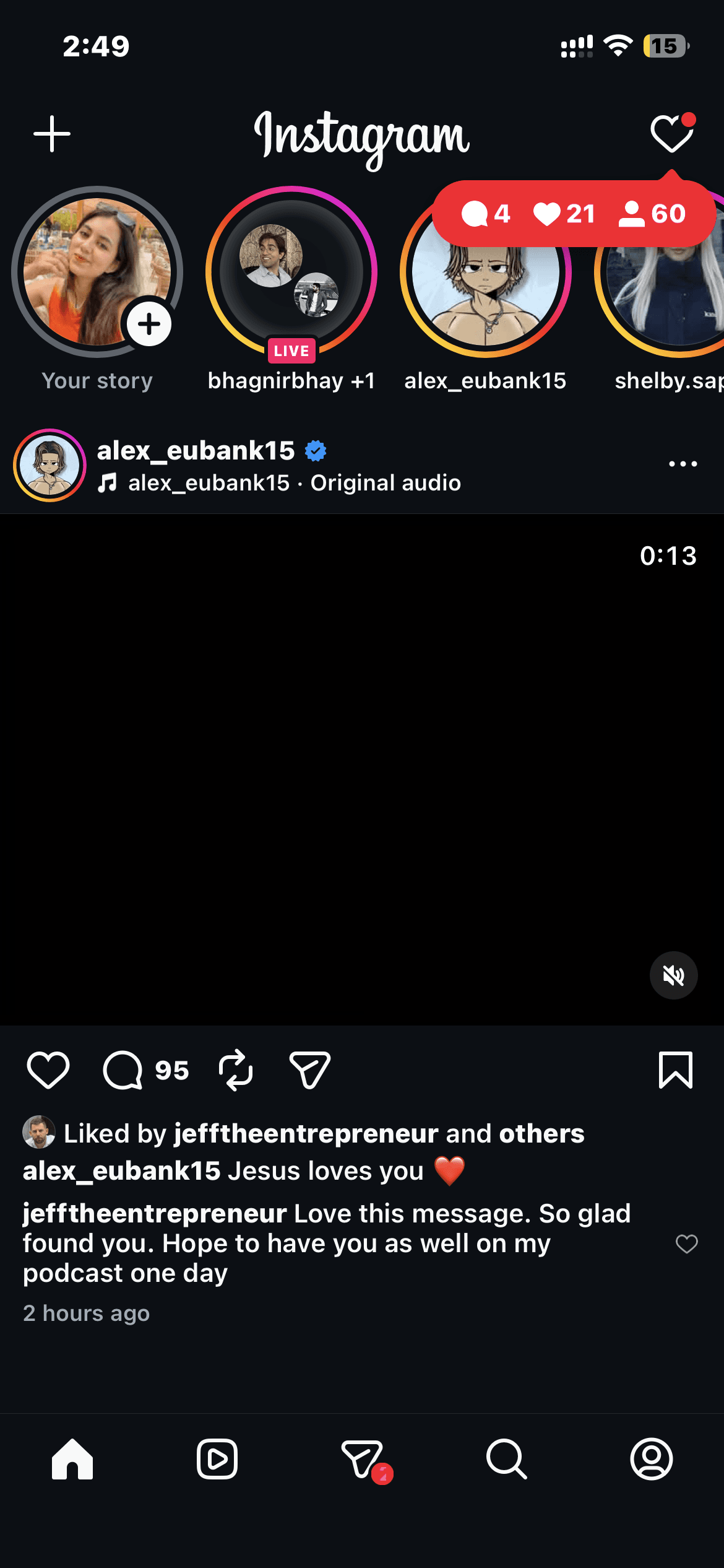 Instagram growth result screenshot